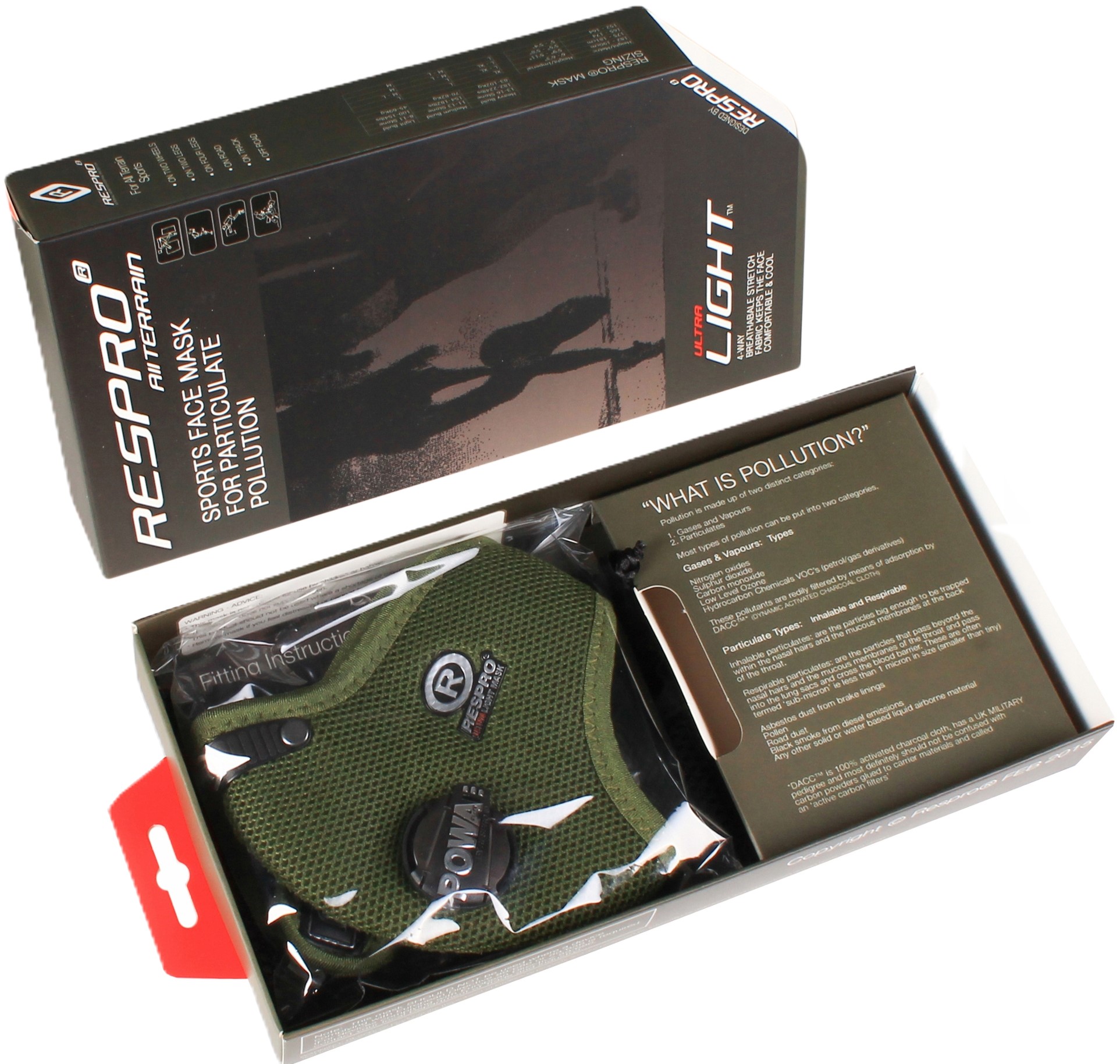 respro ultra light mask box green -   